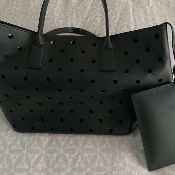 Marc Jacobs Black Perforated Tote - Picture 2 of 4